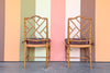 Pair of Faux Bamboo Chippendale Side Chairs