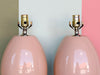 Pair of Blush Easter Egg Lamps