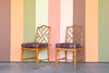 Pair of Faux Bamboo Chippendale Side Chairs