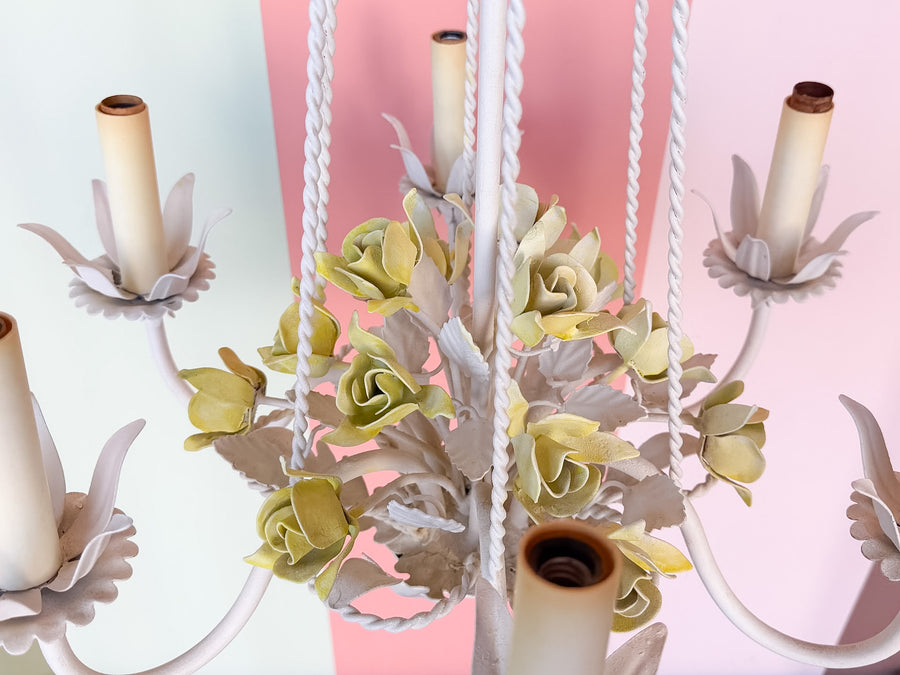 Sweet Spring Tole Chandelier