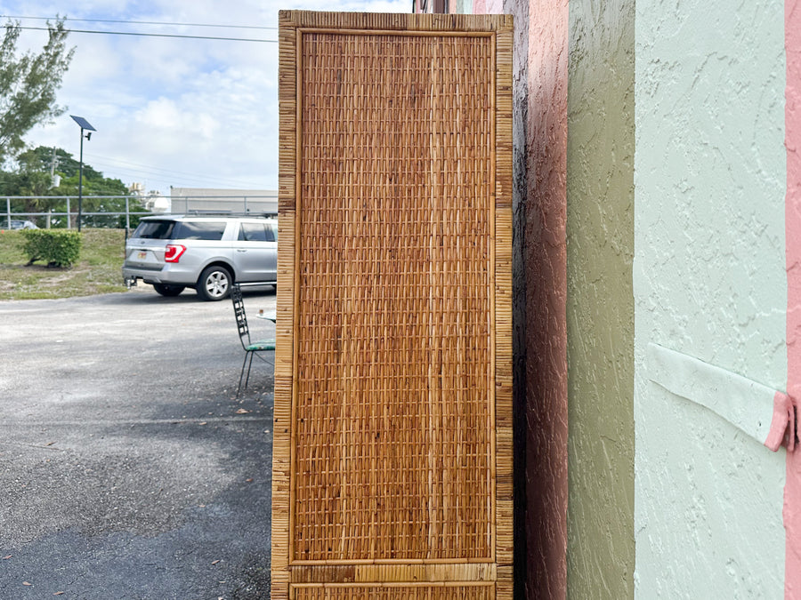 Island Style Rattan Wrapped Cabinet