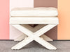 Pair of Upholstered X Benches