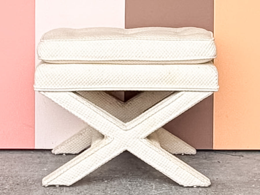 Pair of Upholstered X Benches