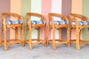Set of Four Rattan Bar Stools