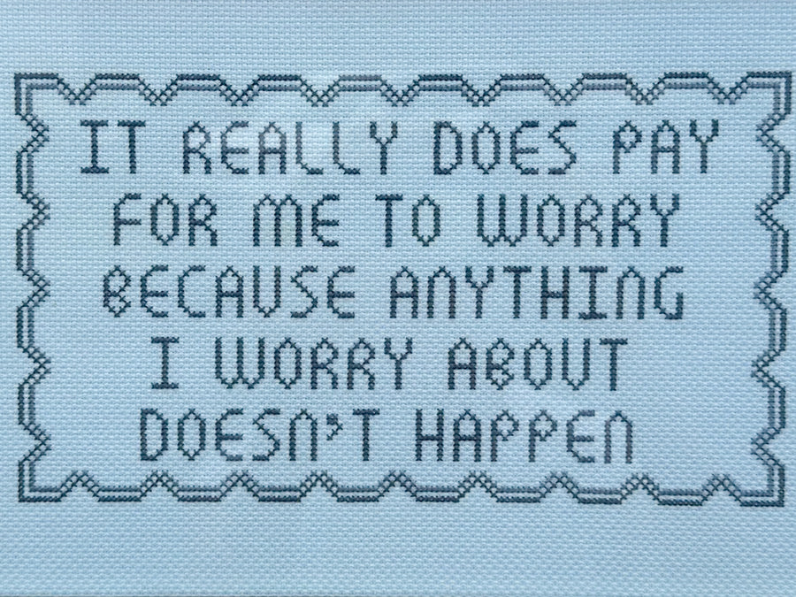 Really Does Pay Needlepoint Framed Art