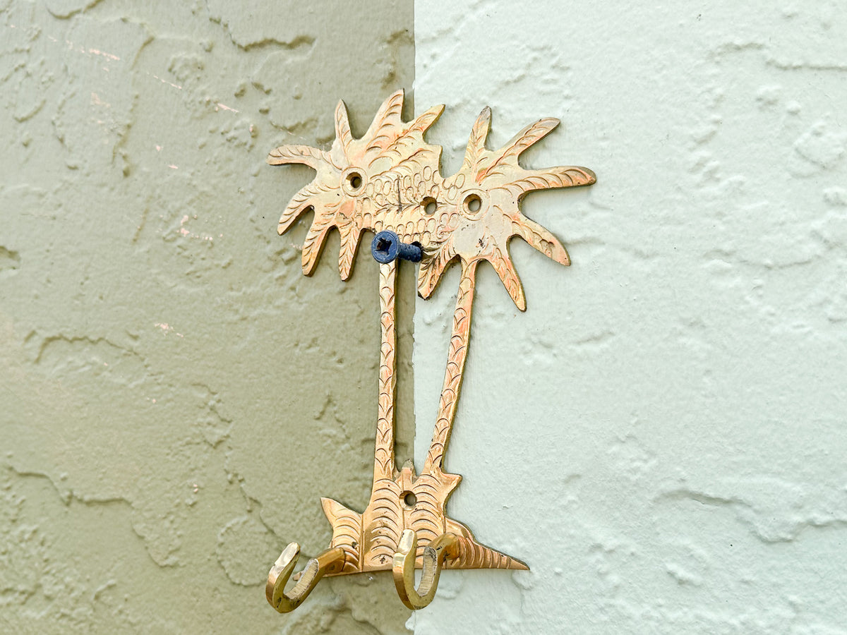 Large Brass Palm Tree Hook