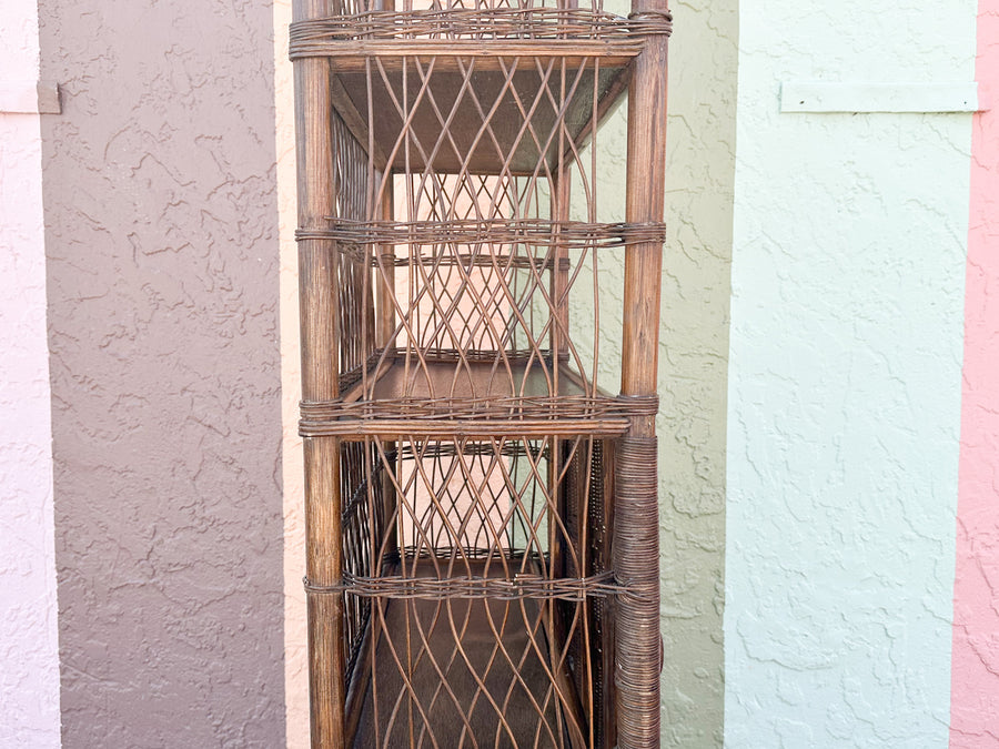 Rattan Pagoda Etagere