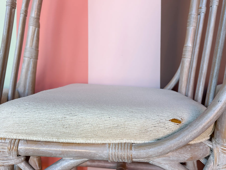 Set of Four McGuire Style Cathedral Dining Chairs