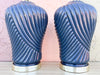 Pair of Navy Art Deco Lamps