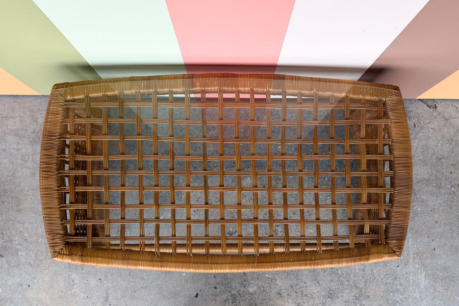 Rattan Wrapped Coffee Table