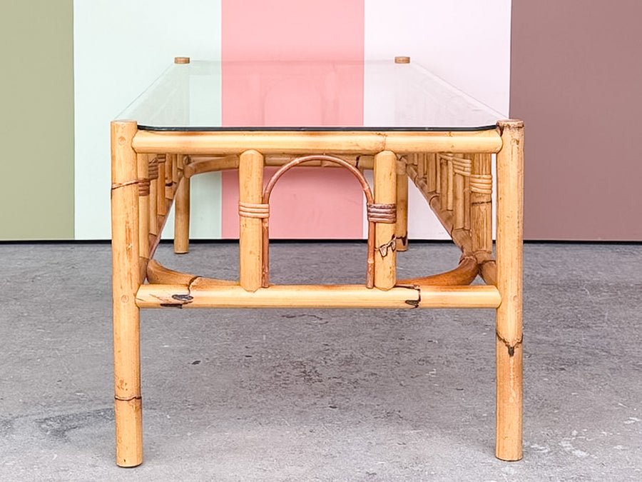 Old Florida Rattan Coffee Table
