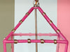 Pretty Pink Faux Bamboo Pagoda Lantern
