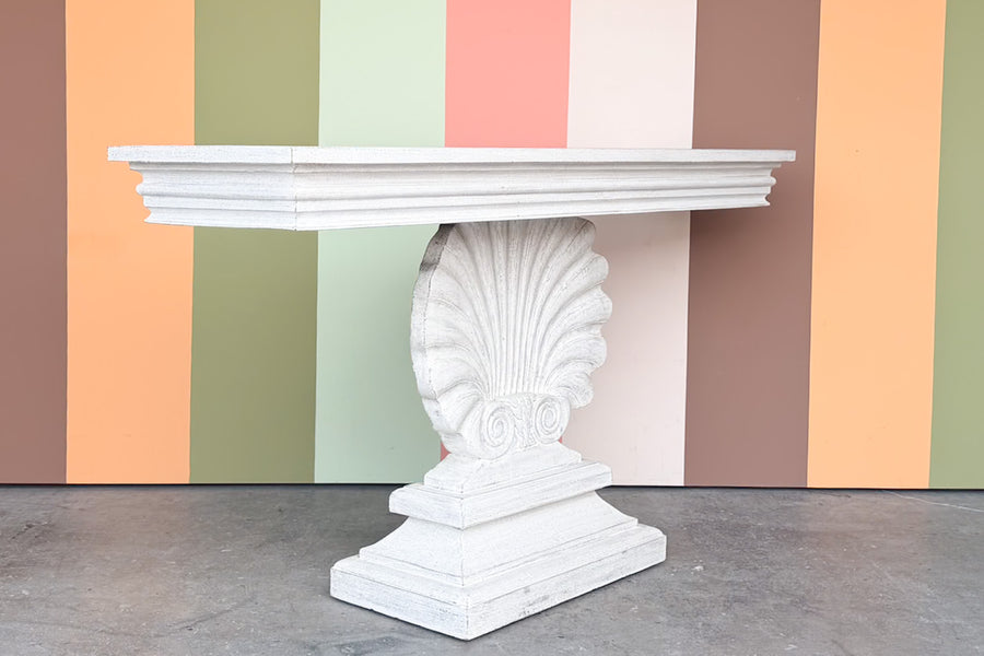 Shell Motif Wood Console