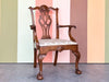 Wood Shell Motif Arm Chair