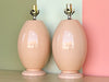Pair of Blush Easter Egg Lamps