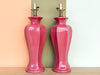 Pair of Rosy Pink Ceramic Lamps