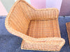 Pair of Braided Rattan Lounge Chairs