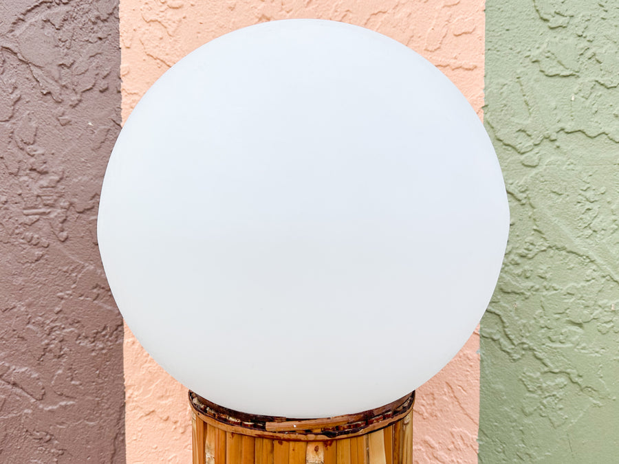 Rattan Globe Lamp