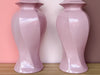 Pair of Pink Chic Swirl Ginger Jar Lamps