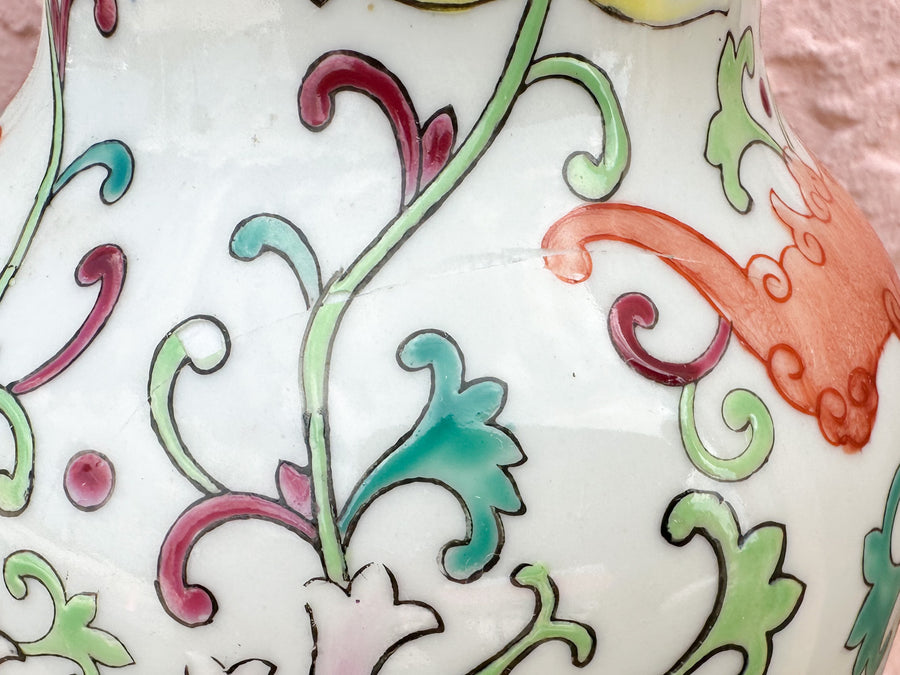 Pair of Colorful Chinoiserie Lamps