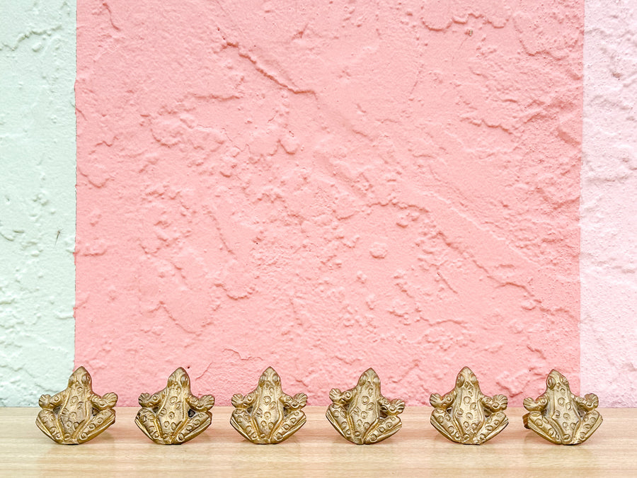 Set of Six Sweet Frog Napkin Rings