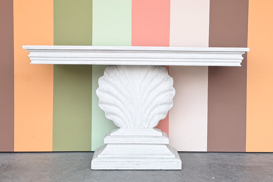 Shell Motif Wood Console