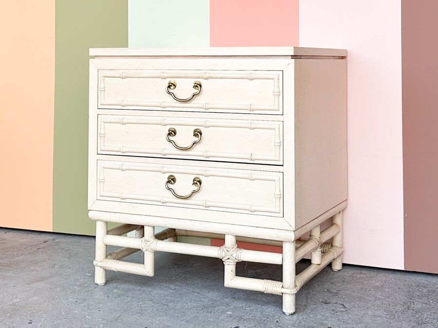 Ficks Reed Faux Bamboo and Rattan Nightstand