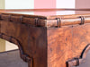 Walnut and Burl Wood Faux Bamboo Coffee Table