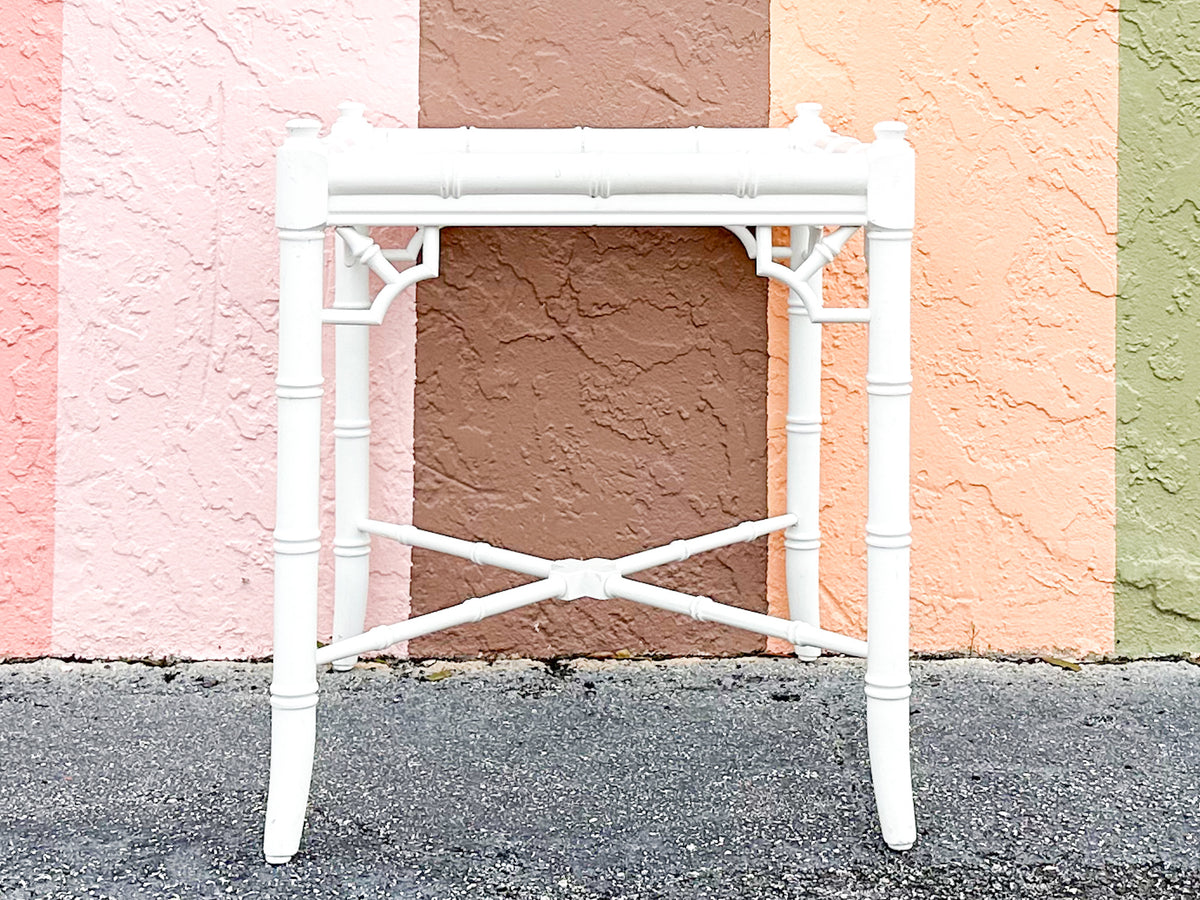 Thomasville Faux Bamboo Side Table