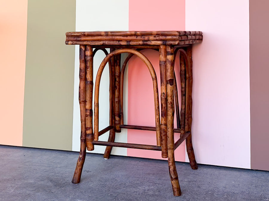Tortoiseshell Rattan Side Table