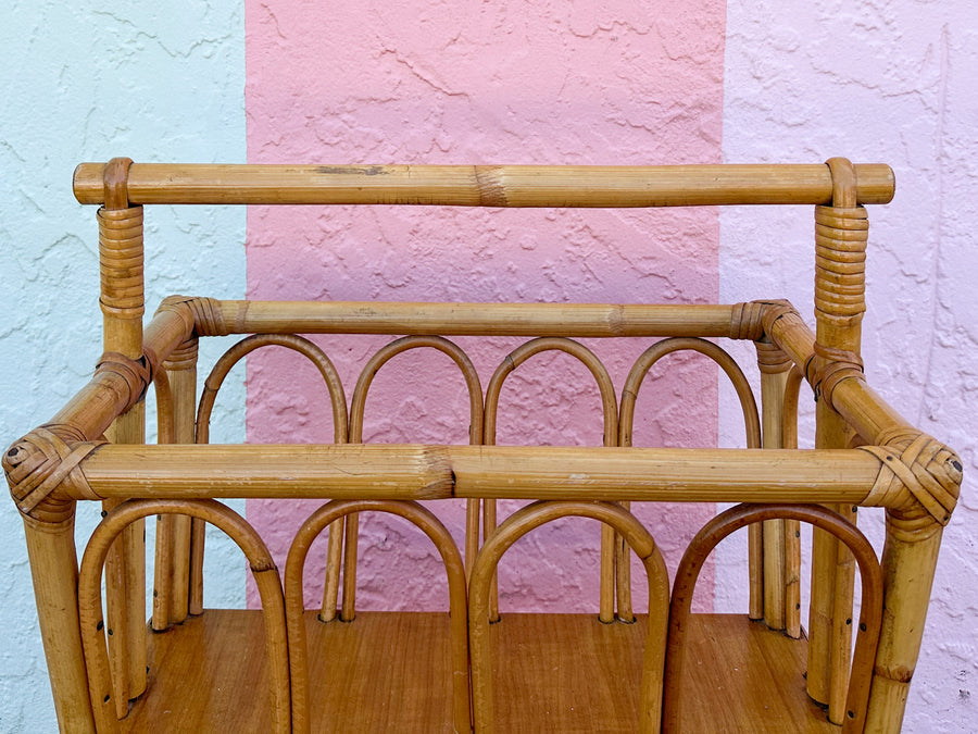 Island Style Rattan Magazine Rack