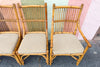Set of Six Old Florida Rattan Dining Chairs