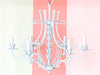 Newly Painted Faux Bamboo Tole Chandelier