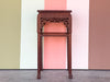 Chinoiserie Carved Rosewood and Marble Side Table