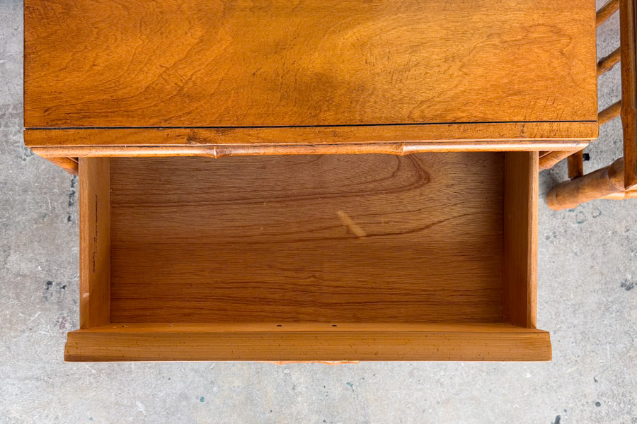 Pair of Island Style Faux Bamboo Nightstands