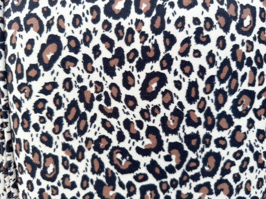 Set of Four Leopard Print Upholstered Side Chairs