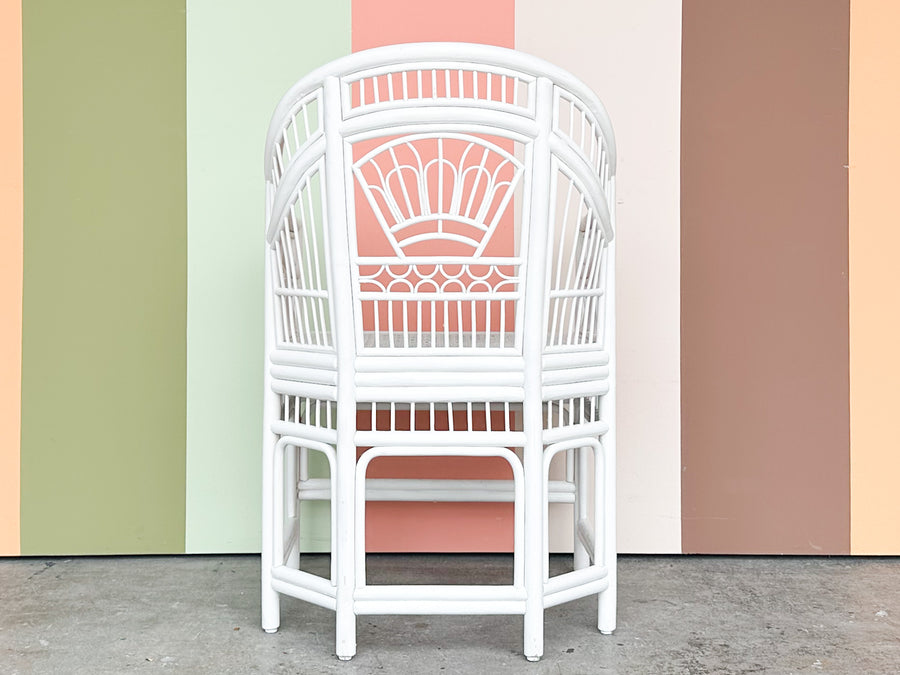 White Brighton Style Rattan Chair
