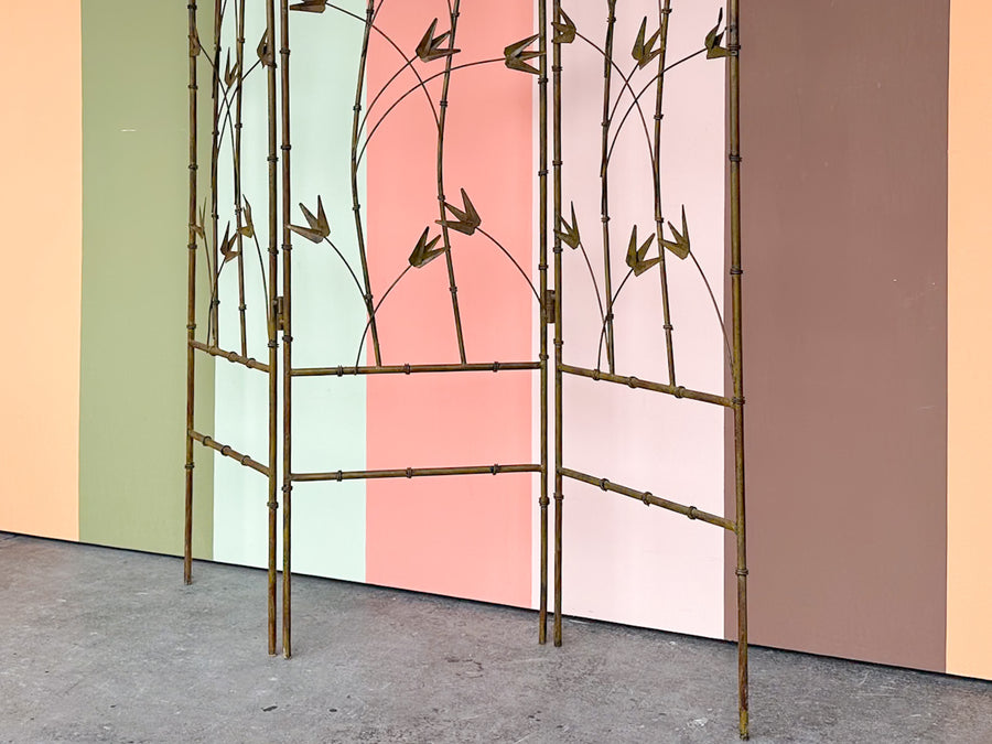 Faux Bamboo Metal Flower Screen