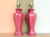 Pair of Rosy Pink Ceramic Lamps