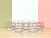 Set of Nine MCM Holiday Stripe Glassware