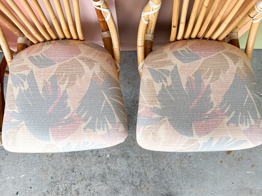 Set of Four Rattan Dining Chairs