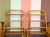 Frankl Style Rattan Pretzel Loveseat