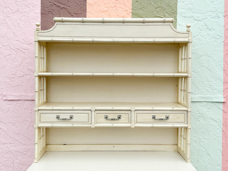 Faux Bamboo Henry Link Dresser and Hutch