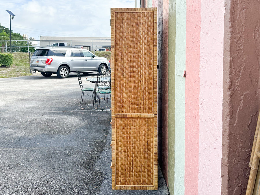 Island Style Rattan Wrapped Cabinet