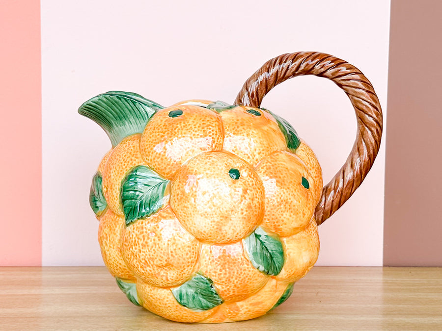 Fitz and Floyd Orange Pitcher