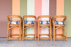 Set of Four Rattan Bar Stools