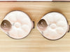 Set of Four Ivory French Fish Oyster Plates