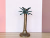 Trio of Brass Palm Tree Candlesticks