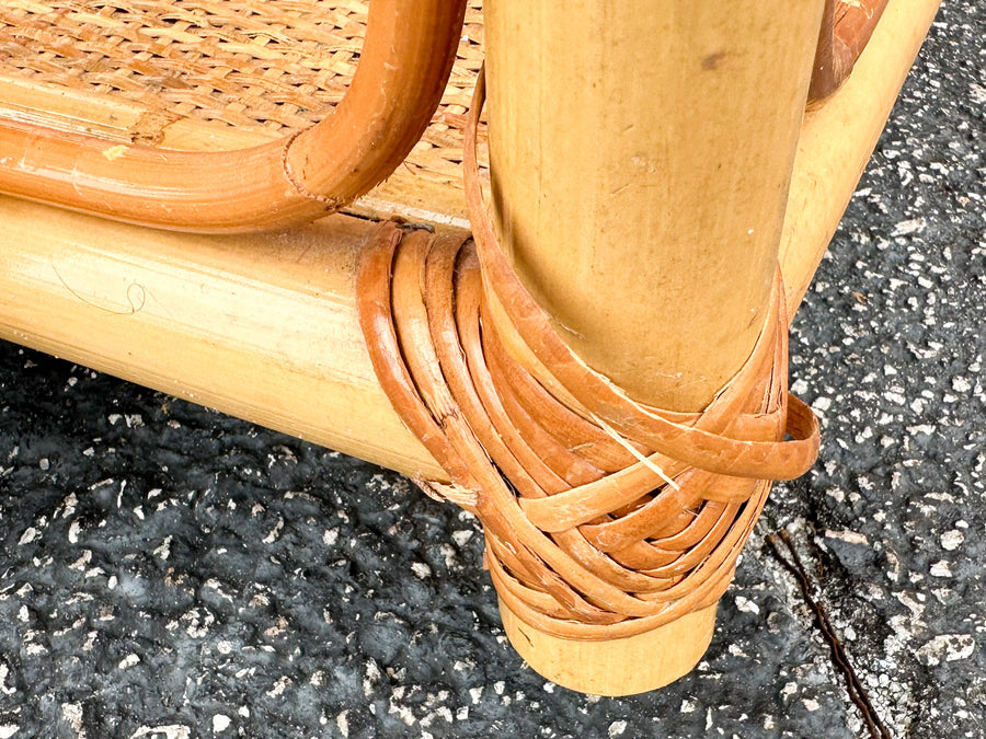 Set of Three Rattan Nesting Tables