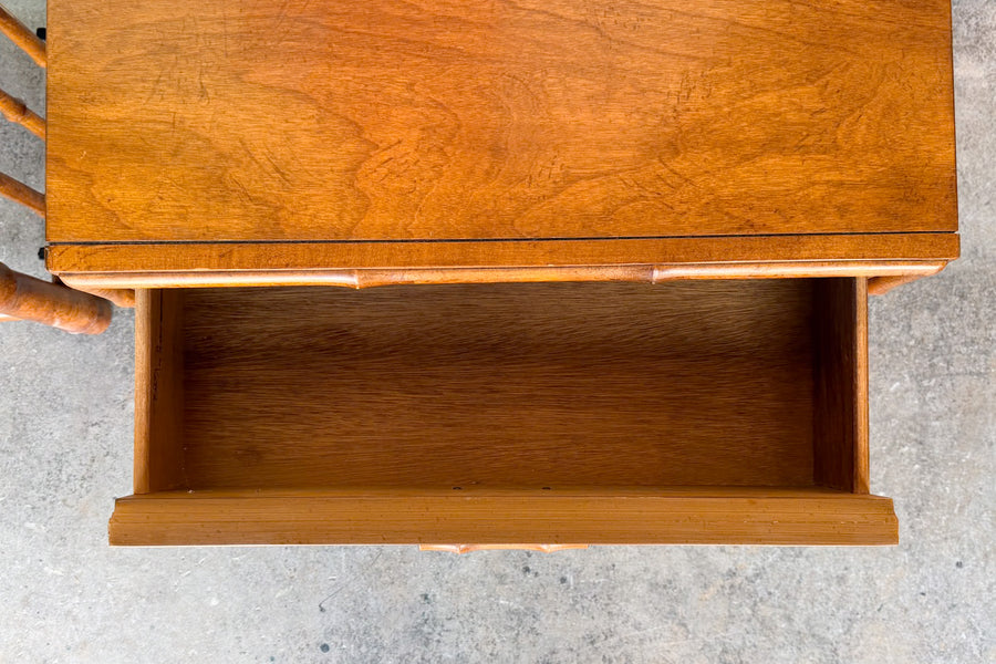 Pair of Island Style Faux Bamboo Nightstands